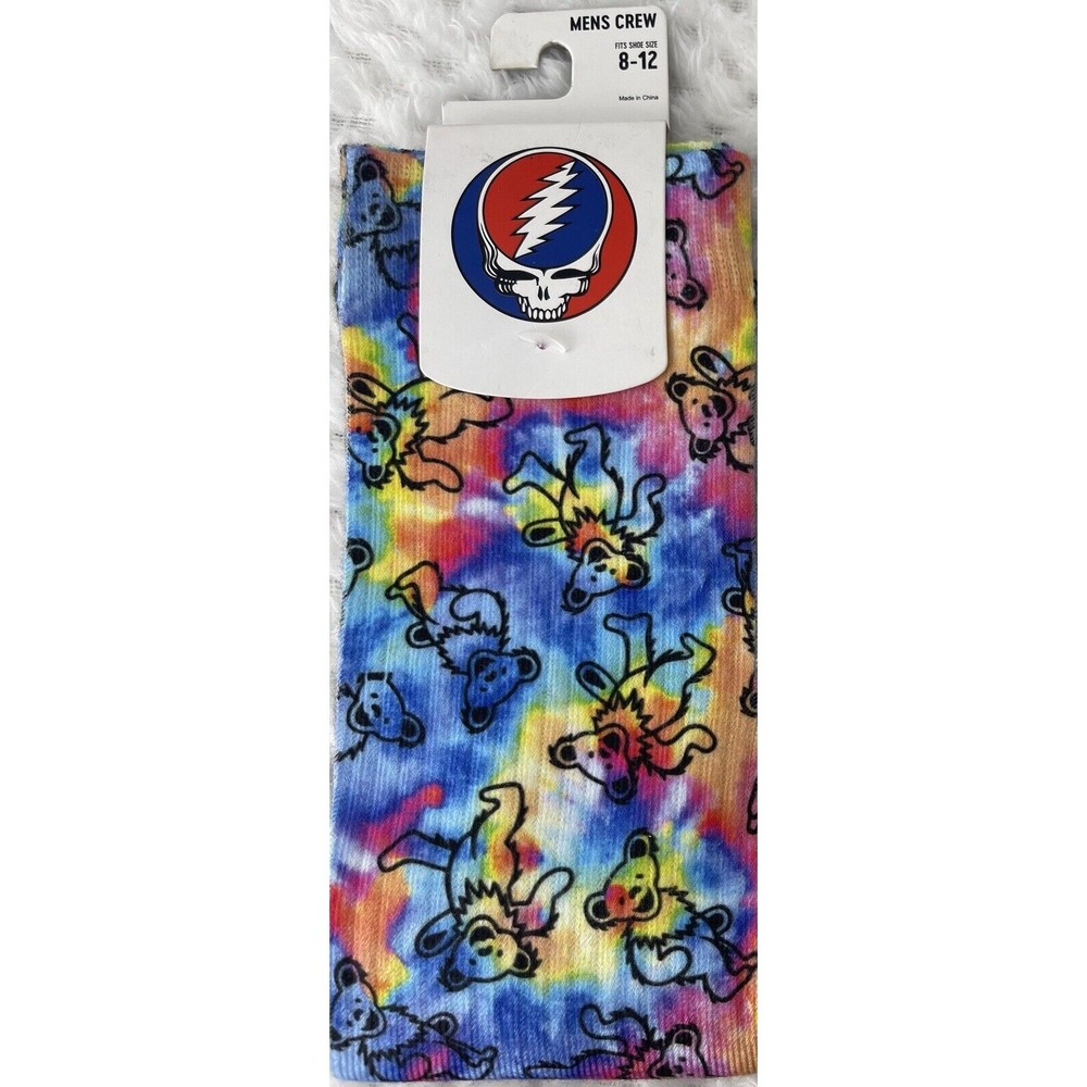 Grateful Dead Bioworld Men's Crew Socks Size Size 8-12